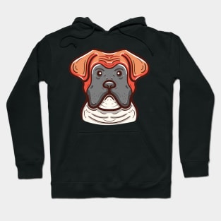 Cute boxer dog face Hoodie